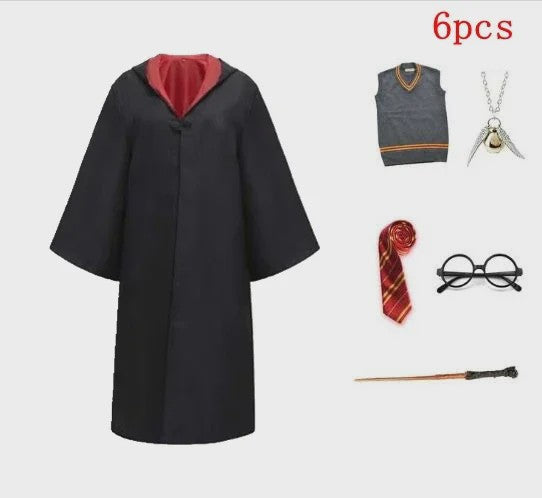 Harry Potter Cosplay Kostuum Set - Volwassenen & Kinderen - Gryffindor & Slytherin