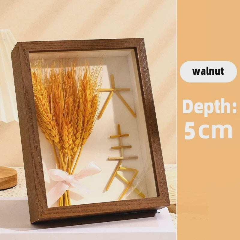 3D Houten Fotolijst - Diepte 3/5cm - Droogbloemen & Specimina