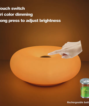 Donut Sfeerlamp met USB - Verstelbare Kleur & Helderheid - Decoratieve Tafellamp