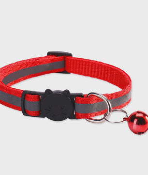 Reflecterende Halsband voor Katten & Kittens met Veiligheidsgesp en Belletje - Verstelbaar & Zacht