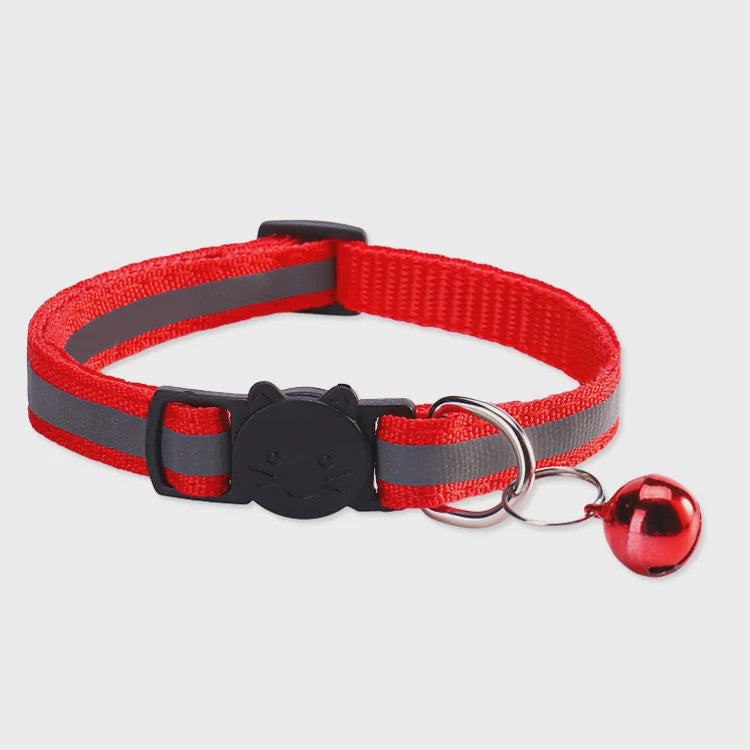 Reflecterende Halsband voor Katten & Kittens met Veiligheidsgesp en Belletje - Verstelbaar & Zacht