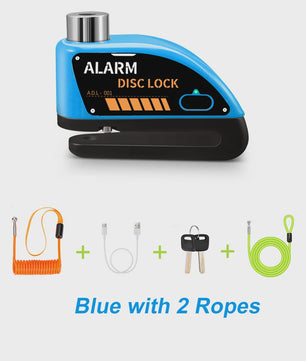 Schijfrem slot met 120dB alarm, oplaadbaar en waterdicht voor motor, fiets en scooter