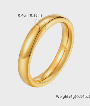 Gouden RVS Trouwring & Verlovingsring - Unisex - Maten 4-15