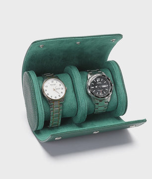 Luxe Leren Horlogerolle – Opvouwbare Opbergdoos voor 1, 2 of 3 Horloges