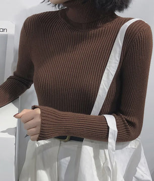 Dames Gebreide Turtleneck Trui - Slim Fit Koreaans Stijl | Herfst & Winter Collectie