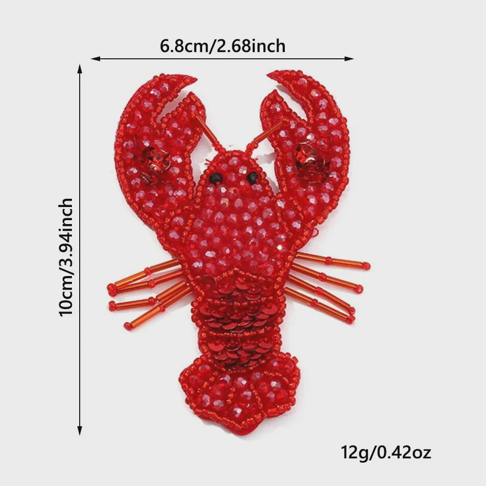 Handgemaakte Kralen Patches Zee Dieren - DIY Naaiaccessoires voor Kleding & Knutselprojecten