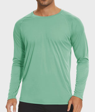 TACVASEN Heren UV-Bescherming T-shirt Lange Mouw - UPF 50+ Sneldrogend & Ademend