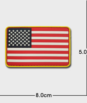 3D PVC Vlag Patches - Rubberen Militaire Emblemen met Klittenband