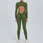 Dames Sport Jumpsuit met Lange Mouwen - Fitness & Gym Kleding - Zomer Sexy Stijl - Blauw