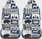 Vintage Beren Autostoelhoes Set (2 stuks) - Universele Stoelbeschermer Bruin
