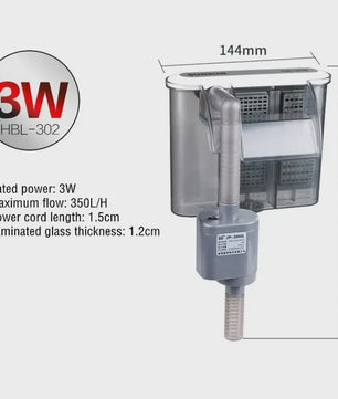Hang-on Aquarium Filter met Waterval Effect - Efficiënte Watercirculatie