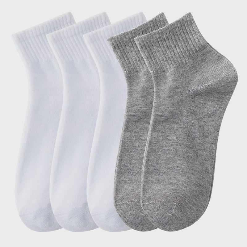 5 Paar Heren Sokken - Comfortabel, Ademend & Veelzijdig voor Zakelijk, Casual en Sport