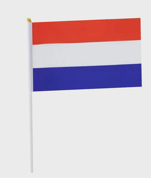 Ukraine Wapperende Handvlag 14x21cm met Witte Stok - Feestdecoratie & Evenementen