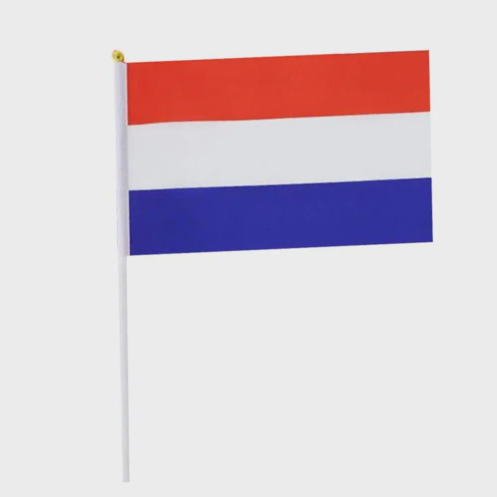 Ukraine Wapperende Handvlag 14x21cm met Witte Stok - Feestdecoratie & Evenementen