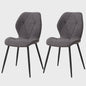 Set van 2, 4 of 6 Eetkamerstoelen - Gestoffeerd, Gewatteerd Linnenlook Stof, Metalen Poten