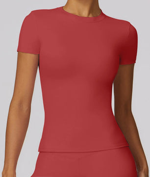 NCLAGEN Sport T-shirt Dames - Ademend & Stretchy Korte Mouw voor Yoga, Fitness & Hardlopen
