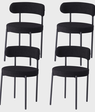 Nordic Stijl Teddy Velvet Eetkamerstoelen - Set van 2, 4 of 6