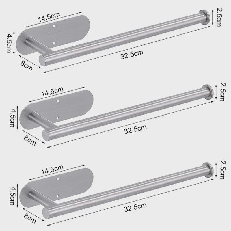 Zelfklevende RVS Toiletrolhouder & Keukenrolhouder - Wandmontage