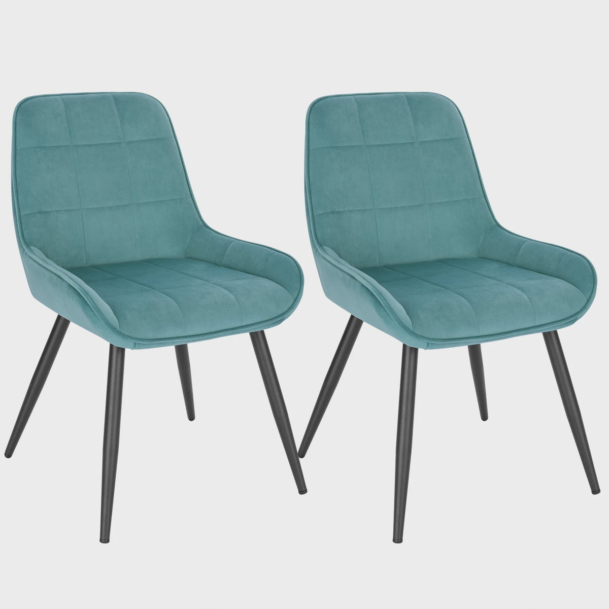 Set van 2 Ergonomische Velvet Eetkamerstoelen - Scandinavisch Design