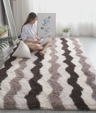 Luxe Witte Pluizige Vloerkleed - Zacht & Antislip voor Woonkamer & Slaapkamer