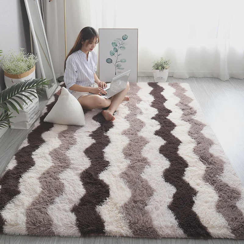 Luxe Witte Pluizige Vloerkleed - Zacht & Antislip voor Woonkamer & Slaapkamer
