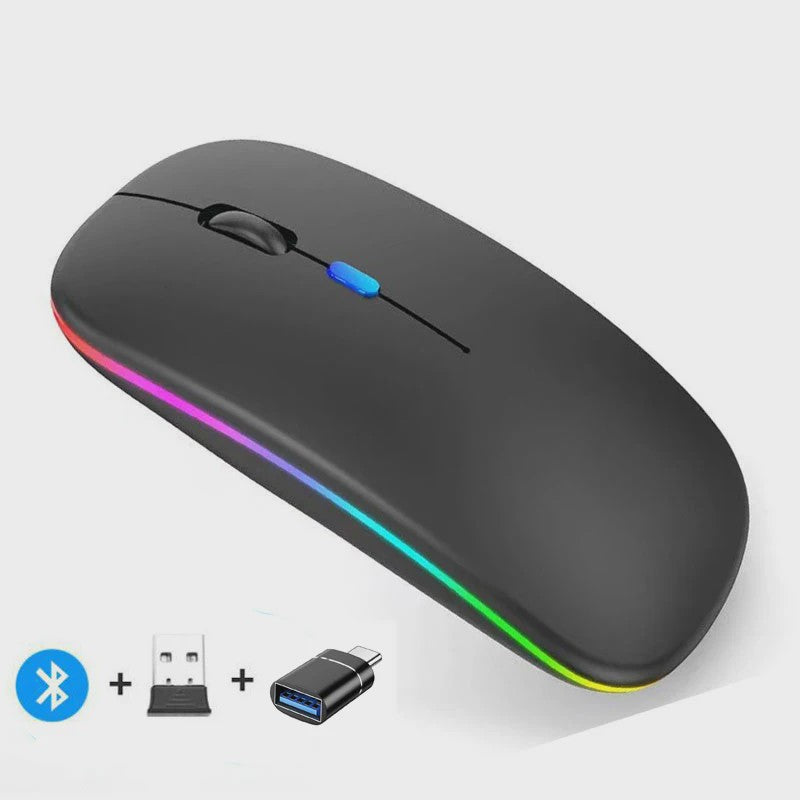 Draadloze Oplaadbare Muis: Bluetooth & 2.4GHz Dual Mode voor PC/Laptop
