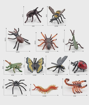 Plastic Dieren Speelgoed Collectie: Zee, Land & Insecten Miniatuur Set voor Kinderen
