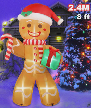 Opblaasbare Kerstman 1.5M - Feestelijke Tuindecoratie met LED Verlichting