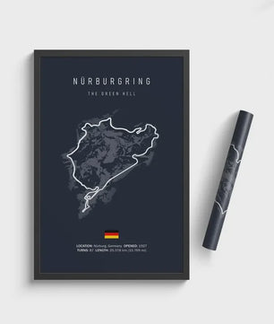 F1 Circuit Poster: Monaco Imola Track Art - Stijlvolle Motorsport Wall Art