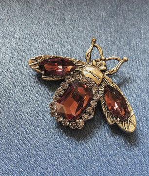 Luxe Bijen Broche met Kristallen - Vintage Baroque Stijl