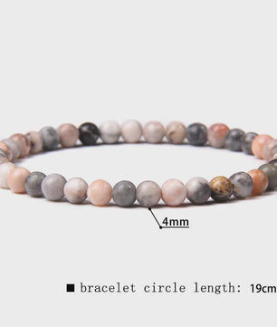 Natuursteen Armband met Kwarts, Kattenoog, Jades & Aquamarijn Kralen - Stretch Bangle voor Dames & Heren