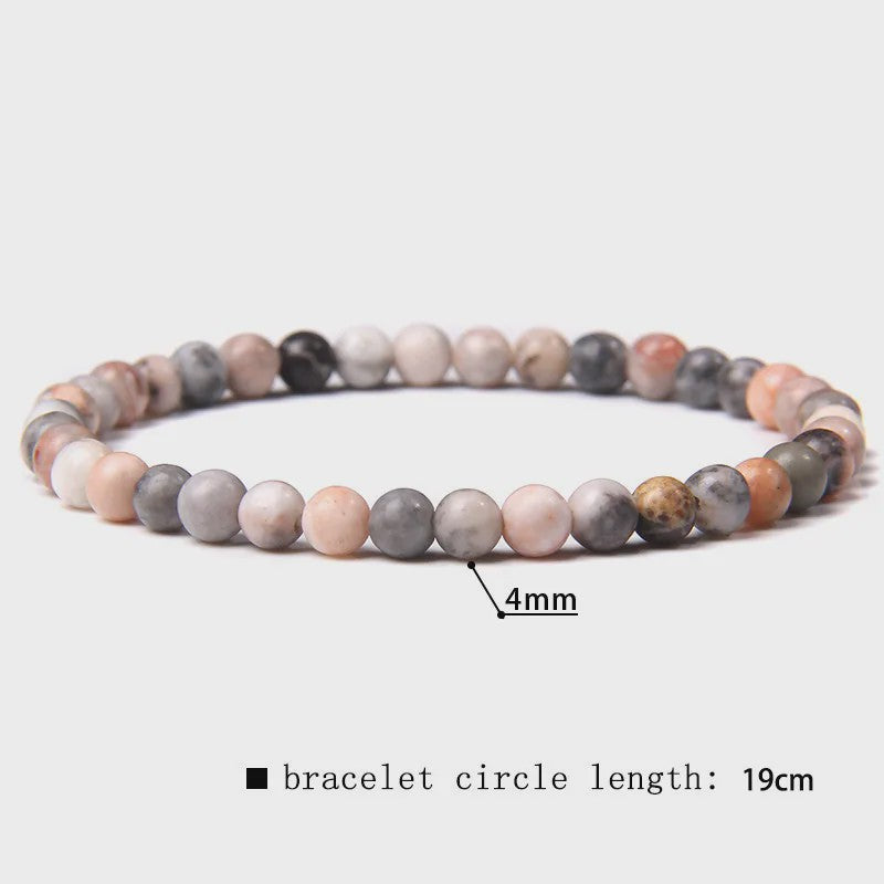 Natuursteen Armband met Kwarts, Kattenoog, Jades & Aquamarijn Kralen - Stretch Bangle voor Dames & Heren