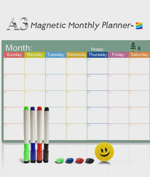 Flexibel Magnetisch Weekplanner Whiteboard A3 - Ideaal voor Koelkast & Kantoor
