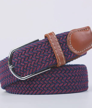 Unisex Gevlochten Elastische Riem met Pin Gesp - 107-130cm