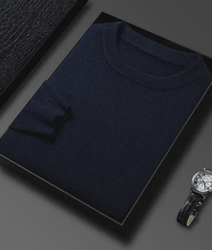Heren Gebreide Trui met Diamantpatroon - Casual Ronde Hals, Lange Mouwen