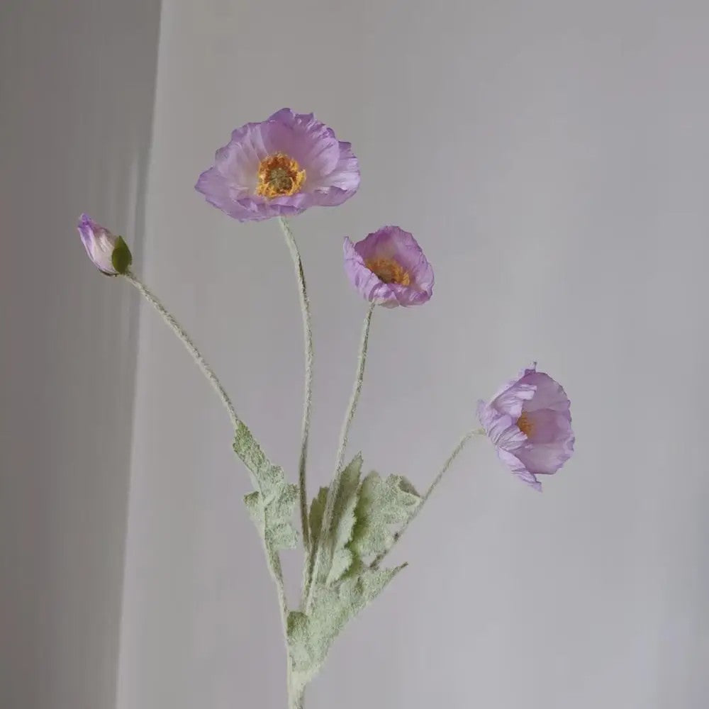Kunstboeket Klaprozen (4 Stelen) - Realistische Nepbloemen voor Huisdecoratie, Tuin, Feest & DIY