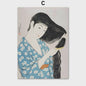 Vintage Japanse Muurdecoratie Canvas: Hokusai Golven, Fuji & Geisha Kunst