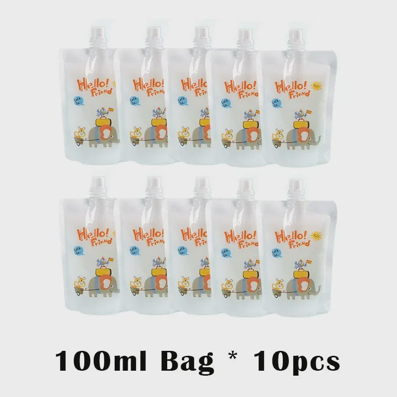 Herbruikbare Babyvoeding Dispenser Set - Zelf Fruitpuree Maken & Bewaren