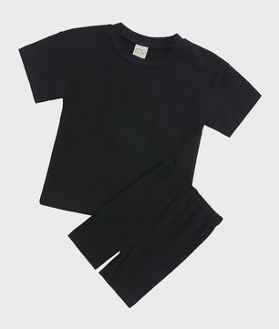 Katoenen Kinderkleding Set: T-shirt & Biker Shorts voor Jongens en Meisjes (1-13 Jaar)