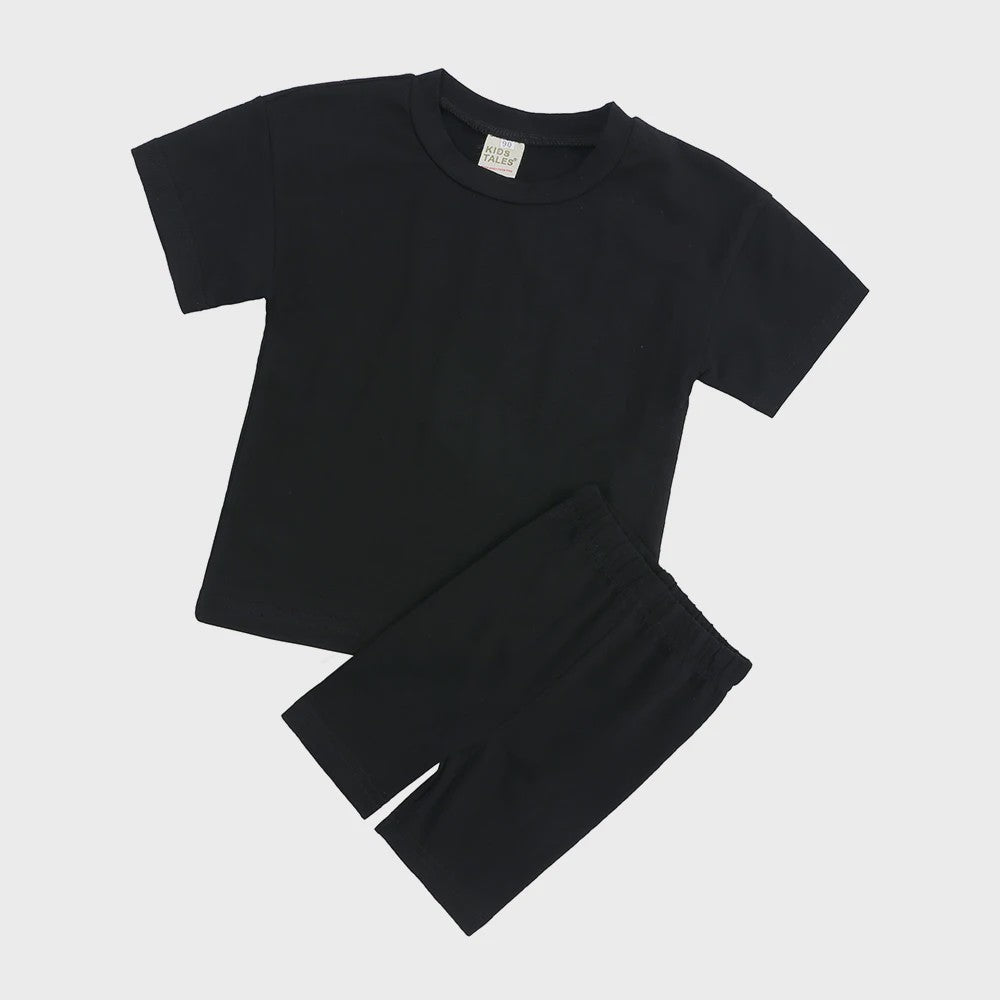 Katoenen Kinderkleding Set: T-shirt & Biker Shorts voor Jongens en Meisjes (1-13 Jaar)