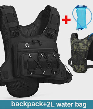 Tactisch Borstvest met Hydratatie en Opbergvakken - Ideaal voor Outdoor Sporten