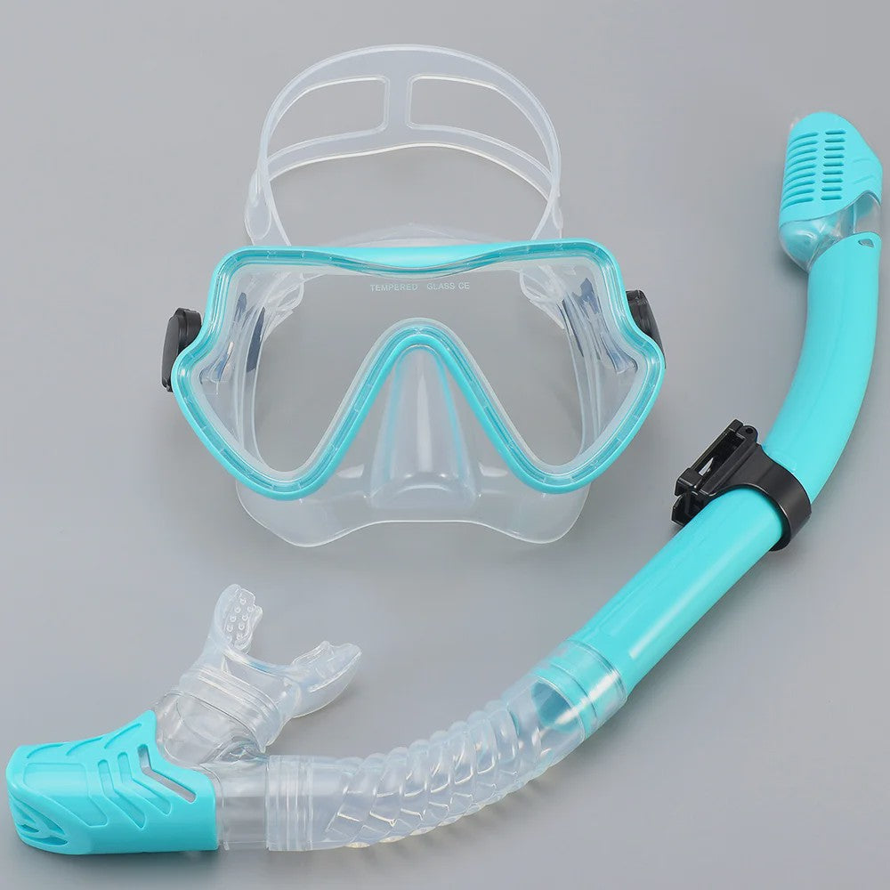Professionele Duikbril en Snorkel Set voor Volwassenen - Panoramisch Gehard Glas