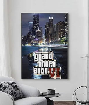 Grand Theft Auto Game Posters - Zelfklevend Muurdecoratie voor Fans
