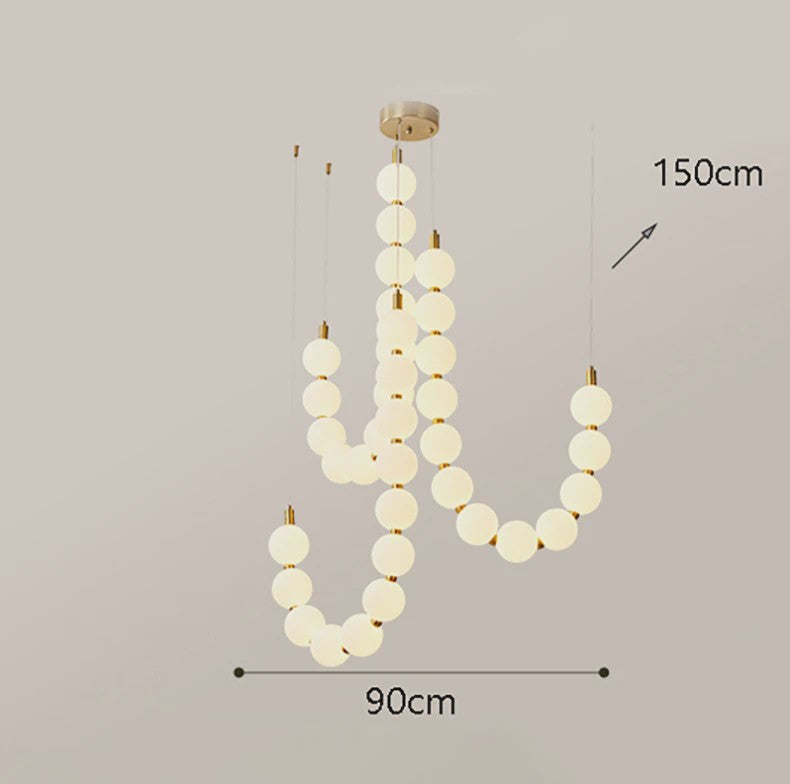 Moderne Scandinavische Plafondlamp met Bolvormige Lampjes - Hanglamp voor Woonkamer & Trap