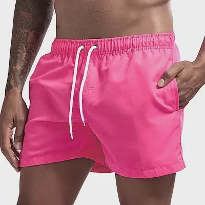 Heren Sneldrogende Zwemshorts met Trekkoord en Zakken - Perfect voor Strand en Zomeractiviteiten