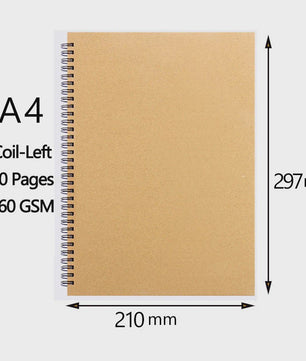 Schetsboek met Dik Papier (160 GSM) - Diverse Maten A3, A4, A5, 8K, 16K - Ideaal voor Tekenen en Schilderen