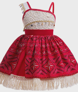 Minnie Mouse Jurk Meisjes Rood Polka Dot met Grote Pailletten Strik - Feestjurk