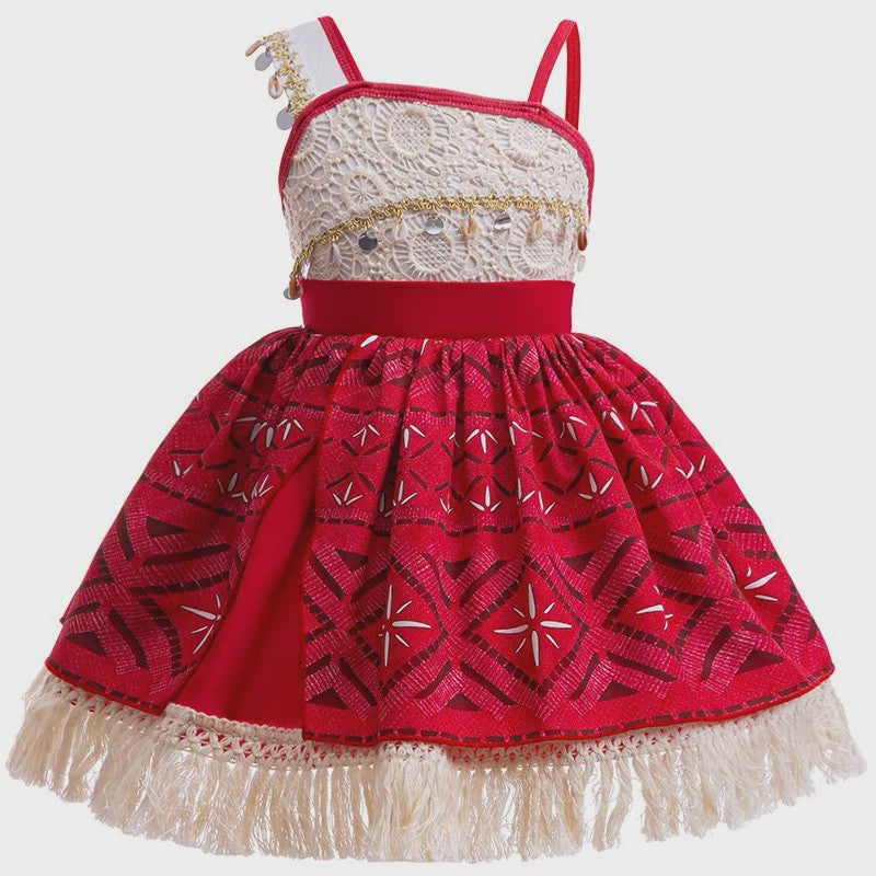 Minnie Mouse Jurk Meisjes Rood Polka Dot met Grote Pailletten Strik - Feestjurk