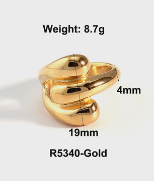 Nieuw Design Geometrische Kralen Ring - Roestvrij Staal Dames Sieraden