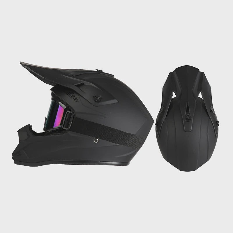 Off Road Motorcross Helm met Vizier & Goggles - Veilig & Comfortabel